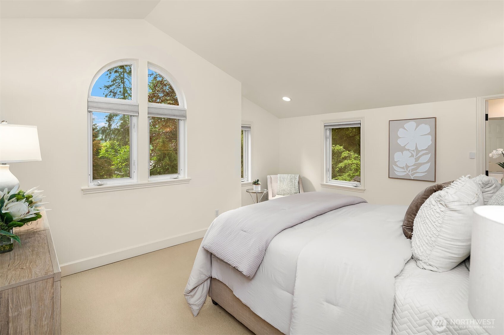 Beautiful natural light fills the Primary