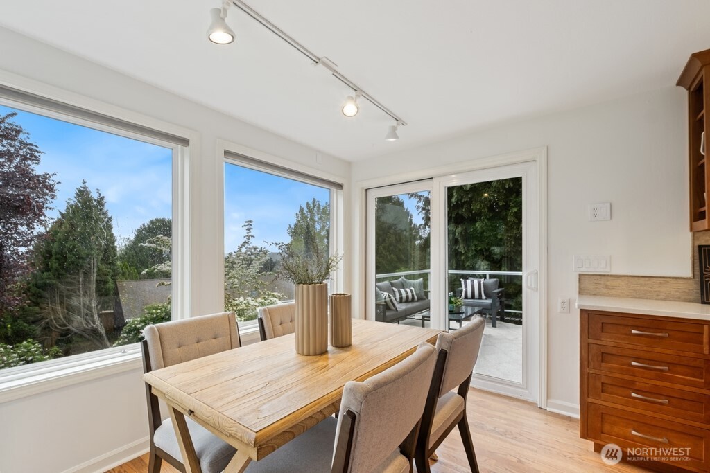 Amazing view from kitchen nook area and access to deck.