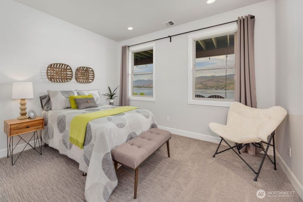 Second lower level Lake View Bedroom.