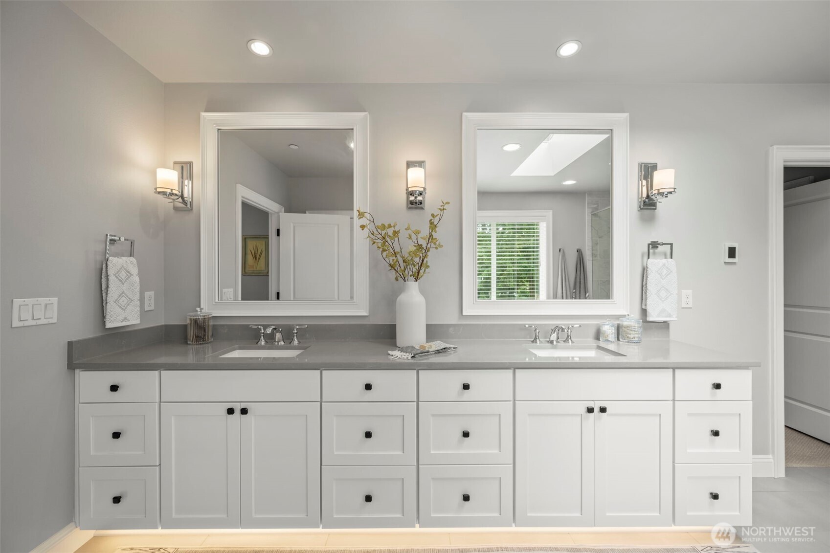 Toe-kick lighting and grand walk-in closet