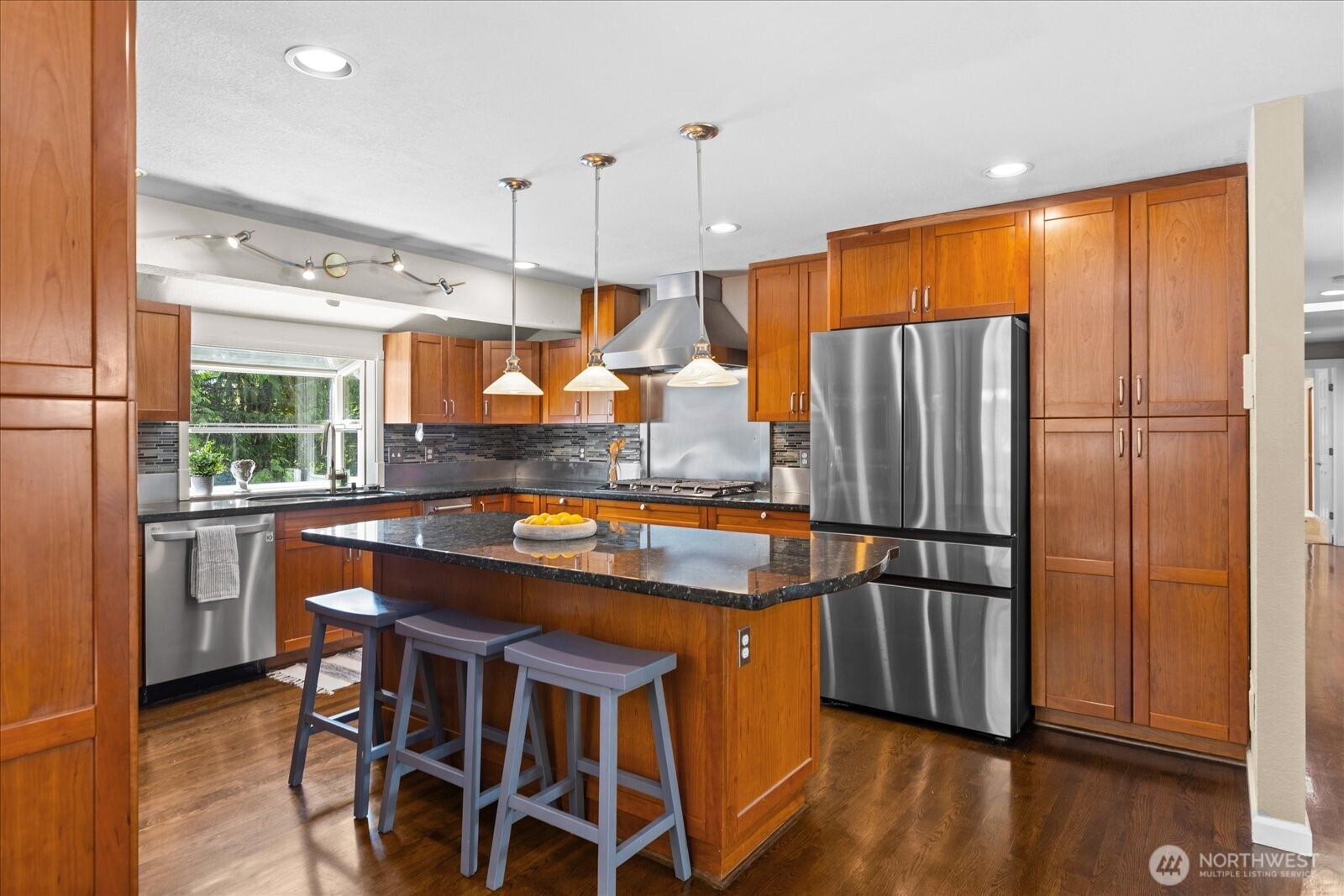 Newer stainless appliances.