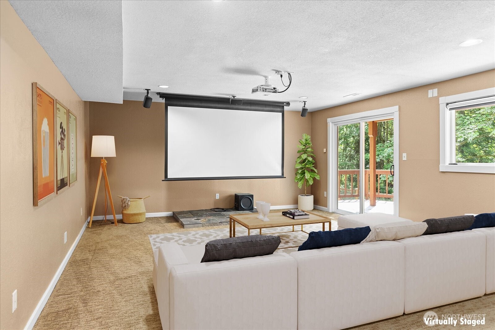 Media room/rec room downstairs.