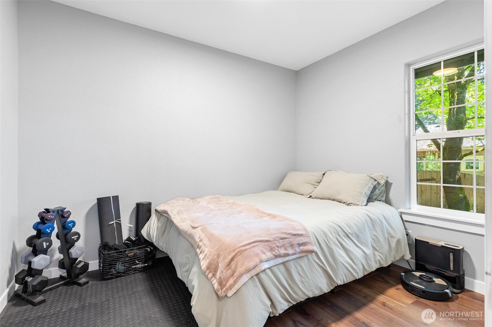Primary suite featuring efficient mini split comfort.