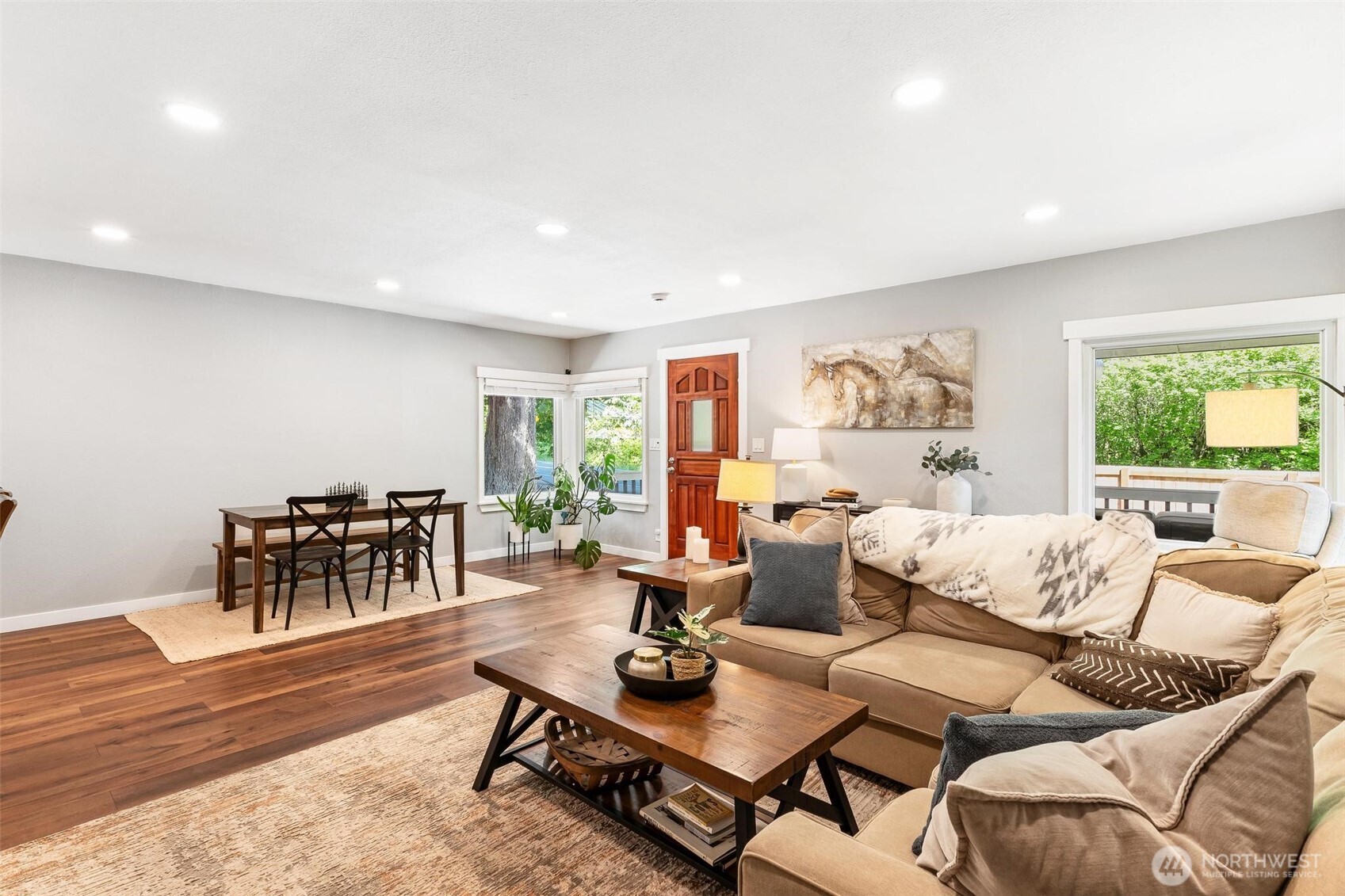 Covered porch extends your outdoor living space.