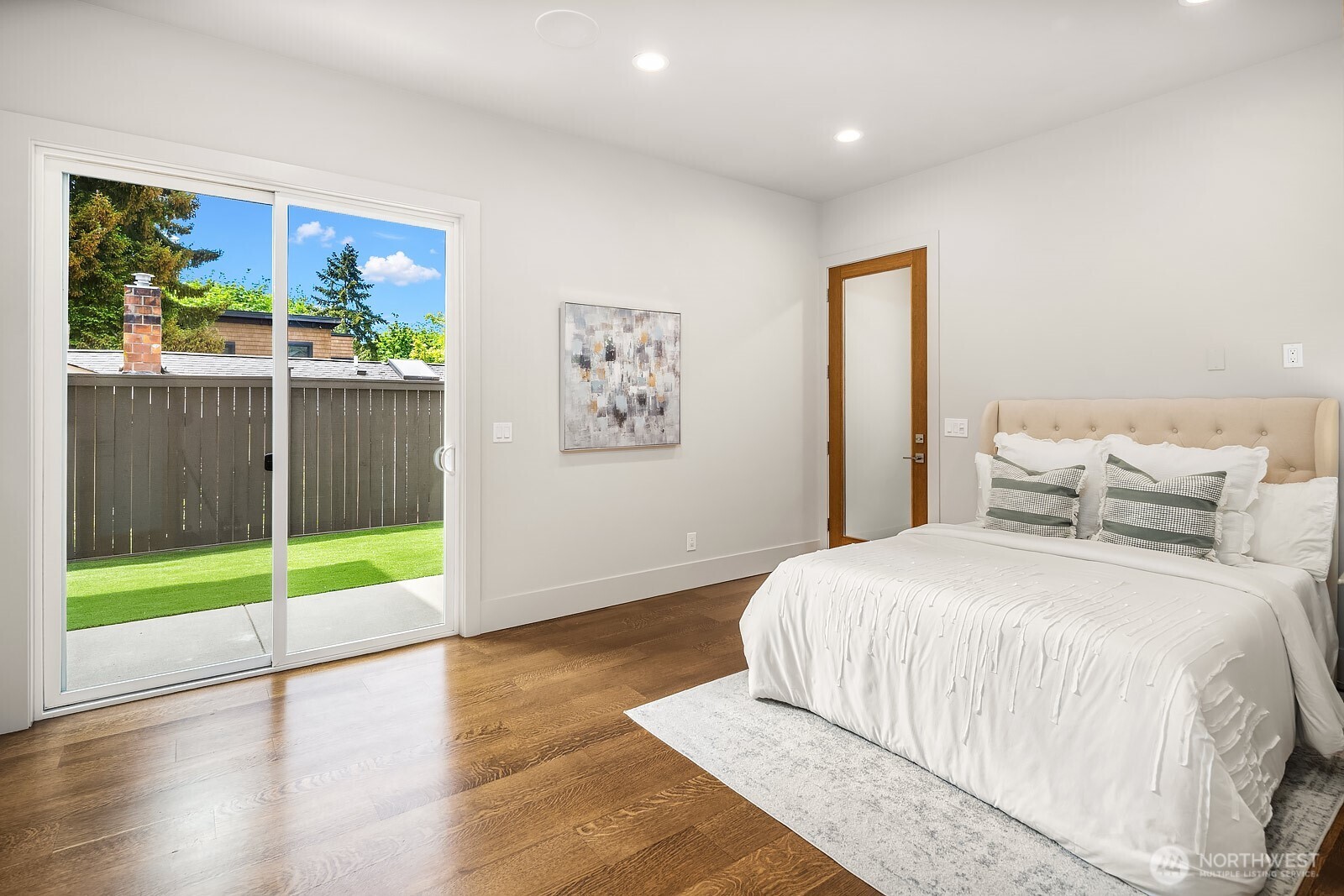 Main level primary suite with walk-in closet