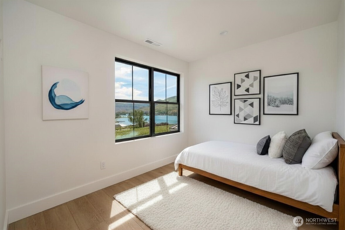 Virtually Staged Bedroom with a WATER VIEW
