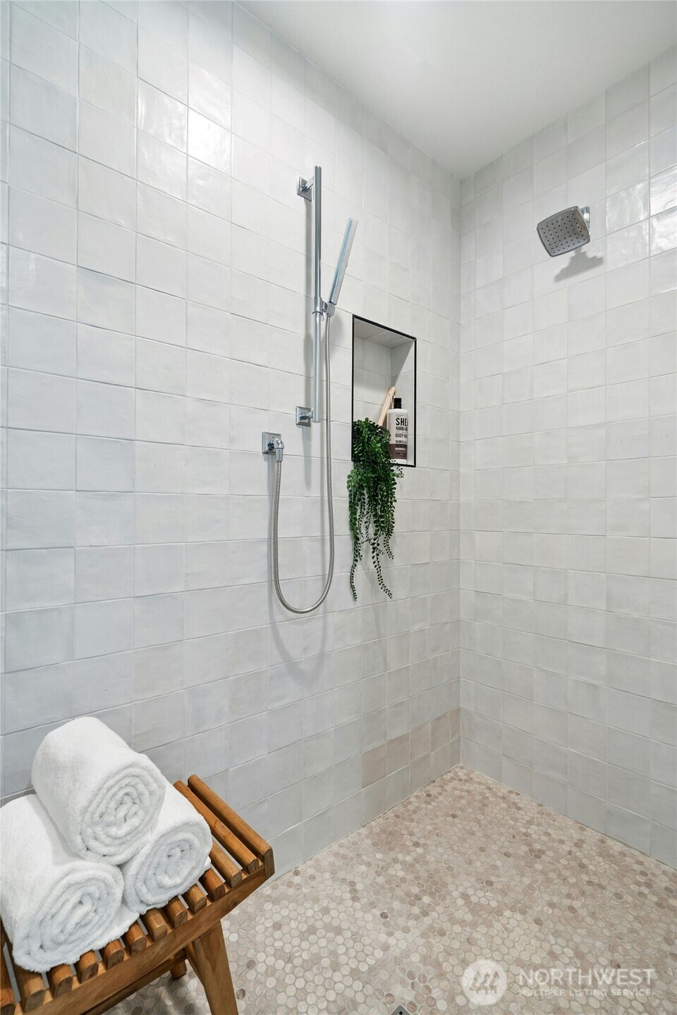 Oversize shower.