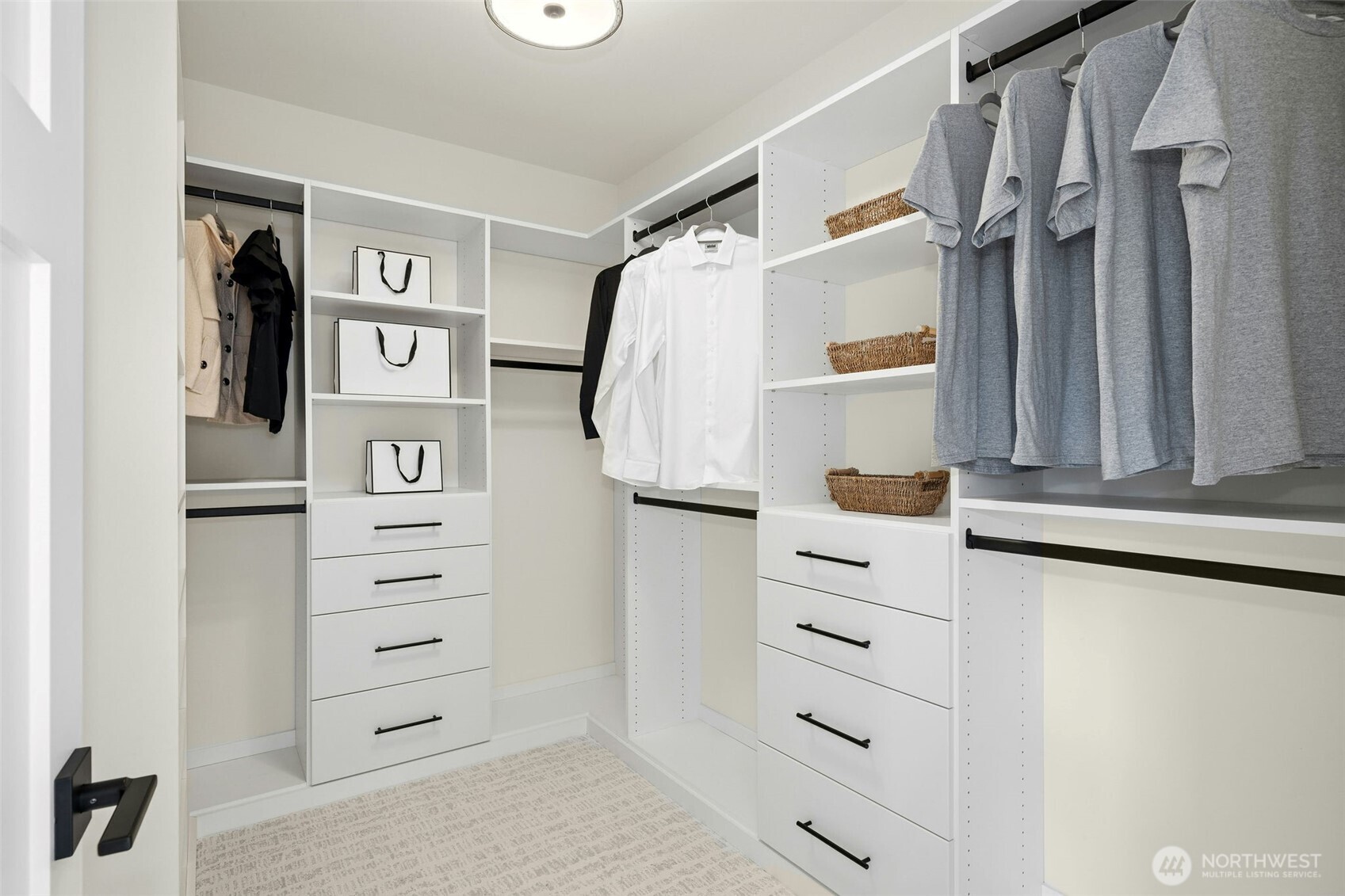Generous walk in closet.