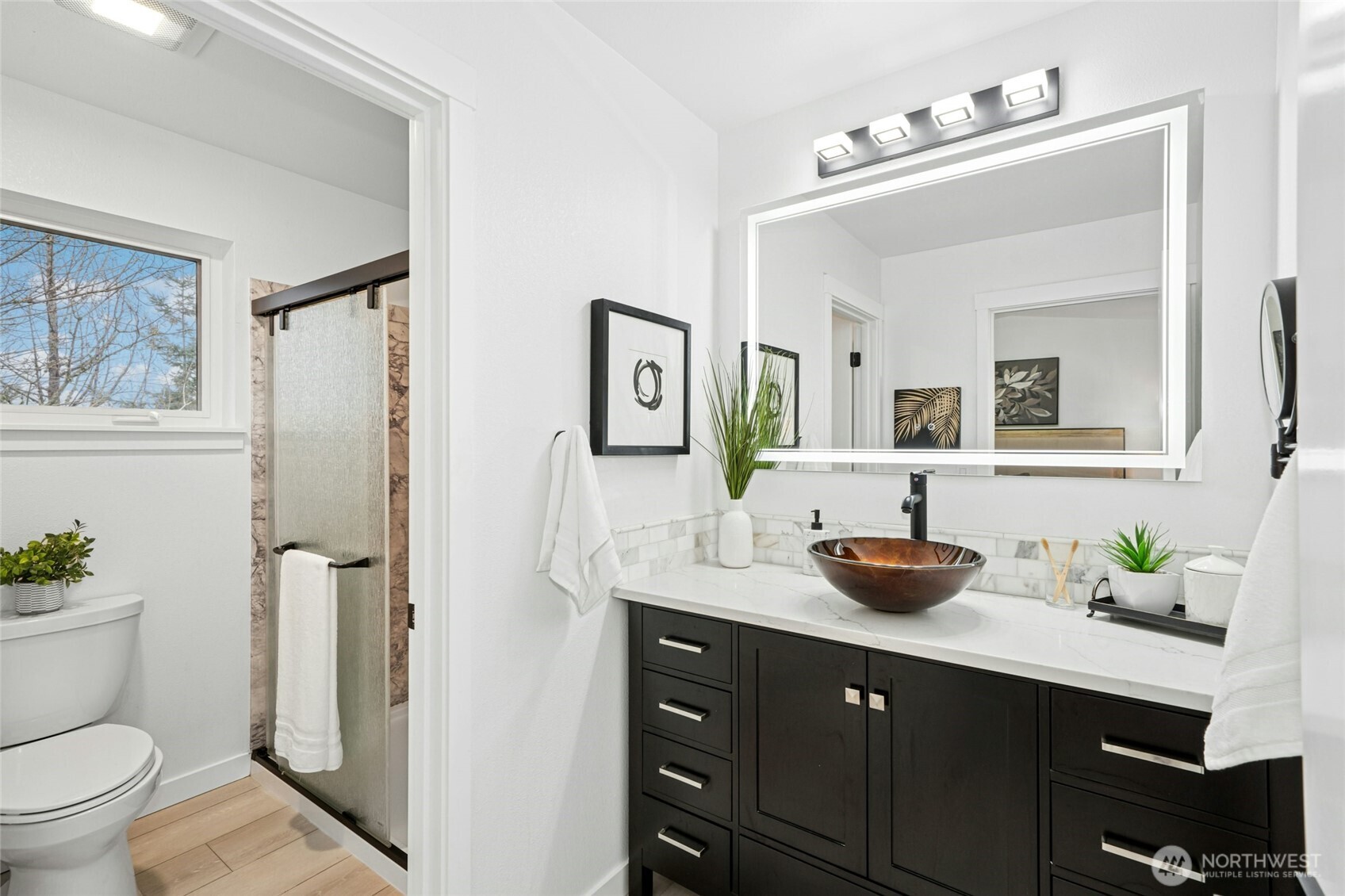 Gorgeous remodeled Primary bathroom.