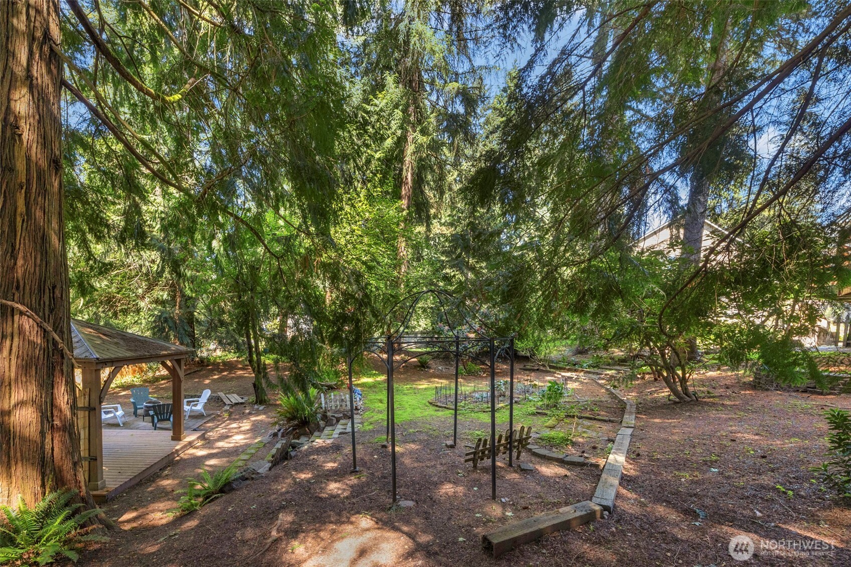 another view of the gazebo area looking northwest.