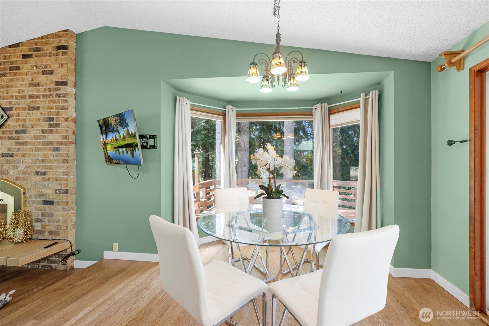looking west and the dining room