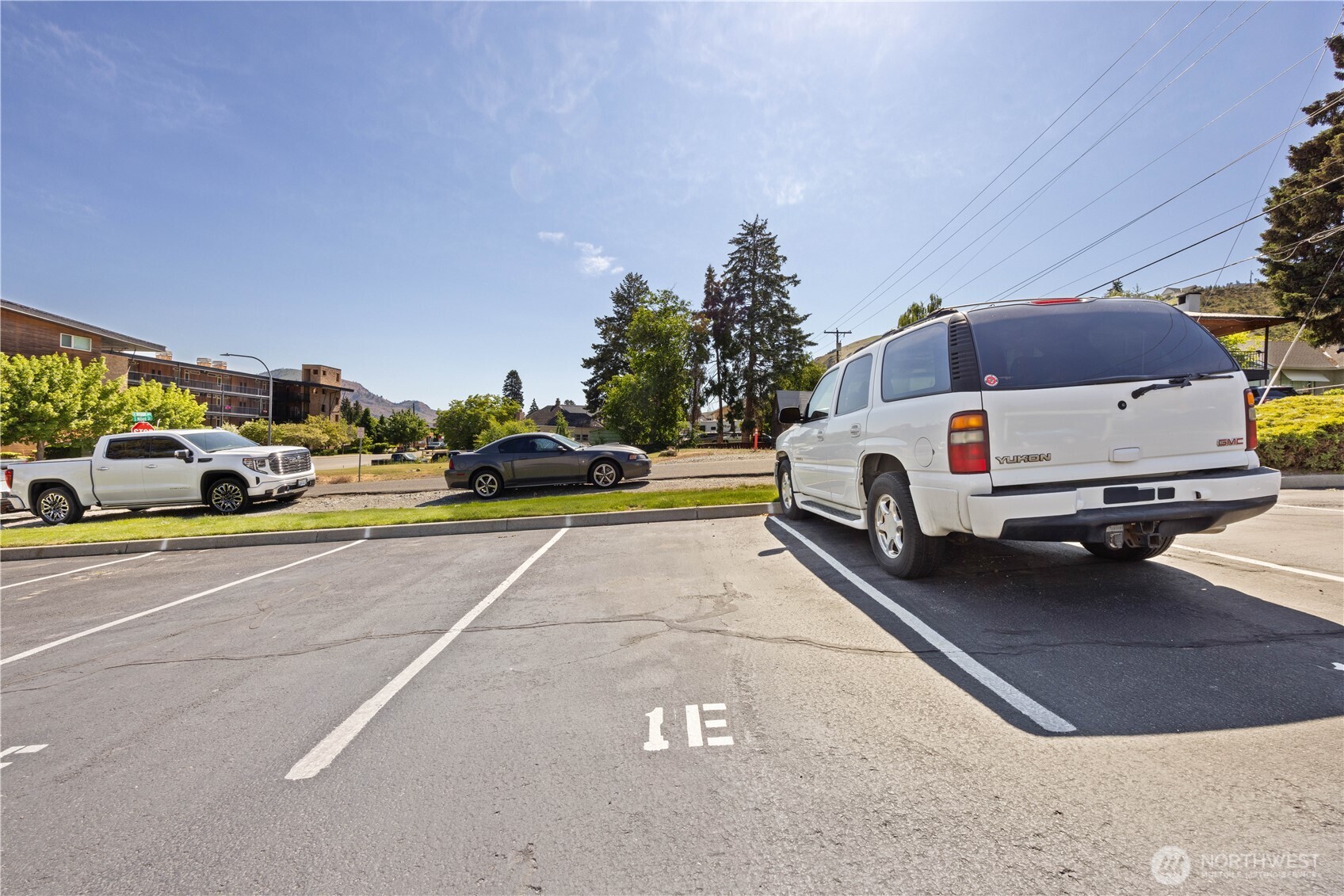 One uncovered parking space