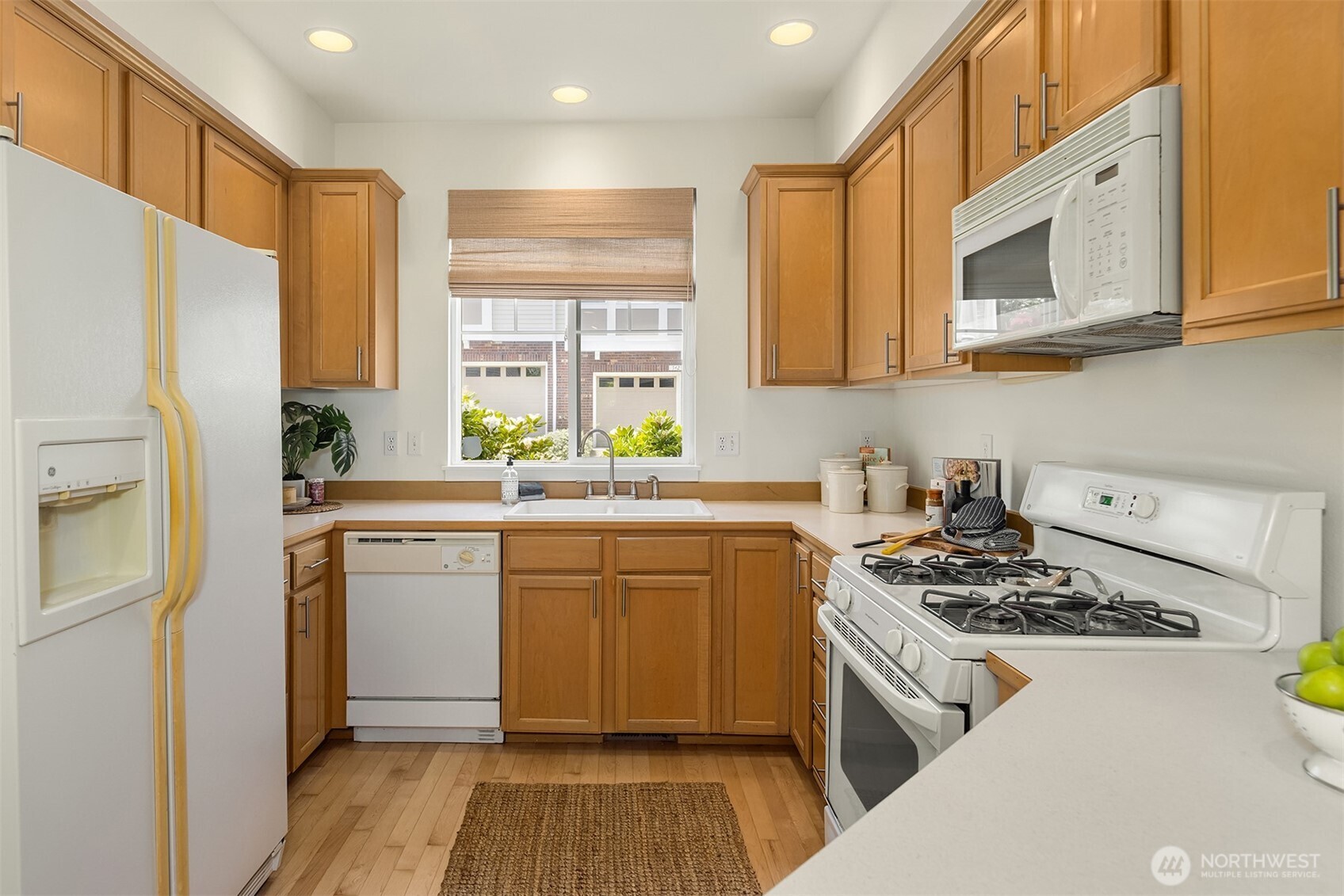 There is also a pantry in addition to the cupboards and drawers you see here. Having a place for all your kitchen gadgets is a real benefit.
