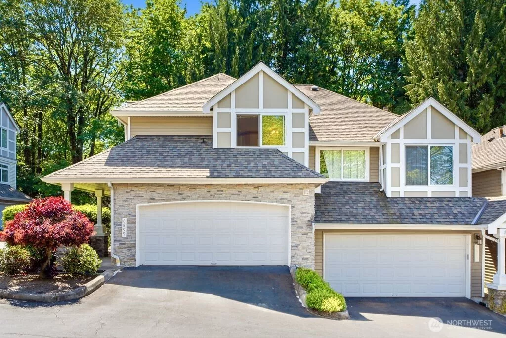 Cathedral ceilings and large windows provide tons of natural light!