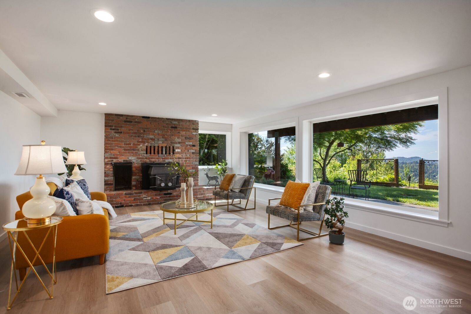 Large Downstairs Second Living Space with a View!