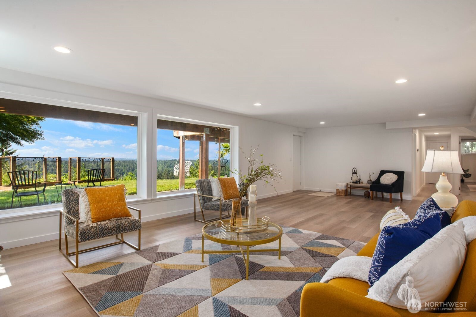 Large Downstairs Second Living Space with a View!