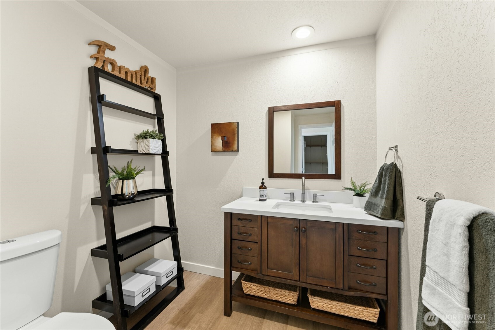 Spacious updated half bath