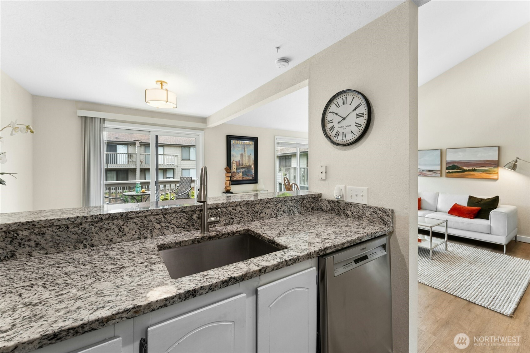 Slab granite countertop
