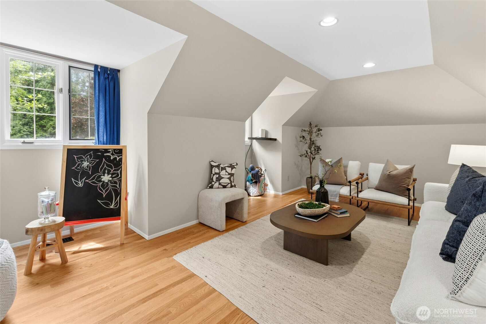Spacious bonus room. Bonus attic space adjacent perfect for storage.