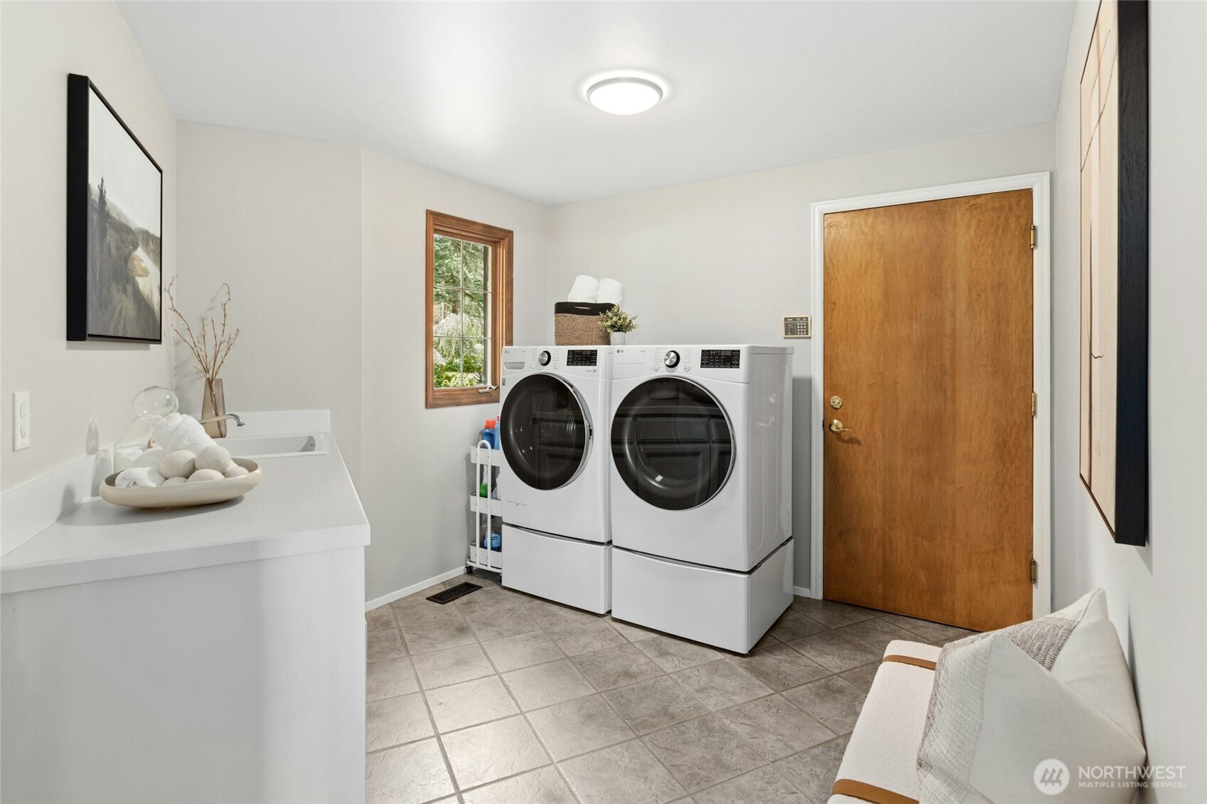 Laundry room off the garage.