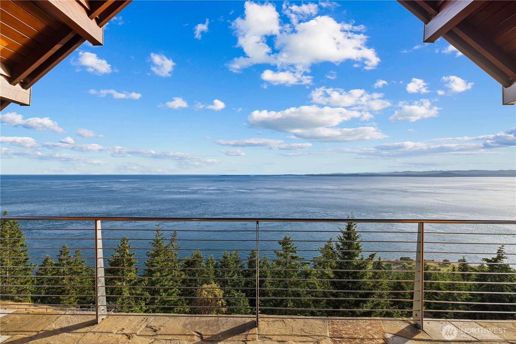 Views from the memorable "Whale Watch Room" at the peak of the home.