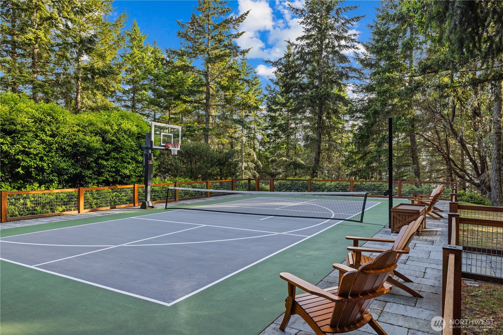 The large sports court area