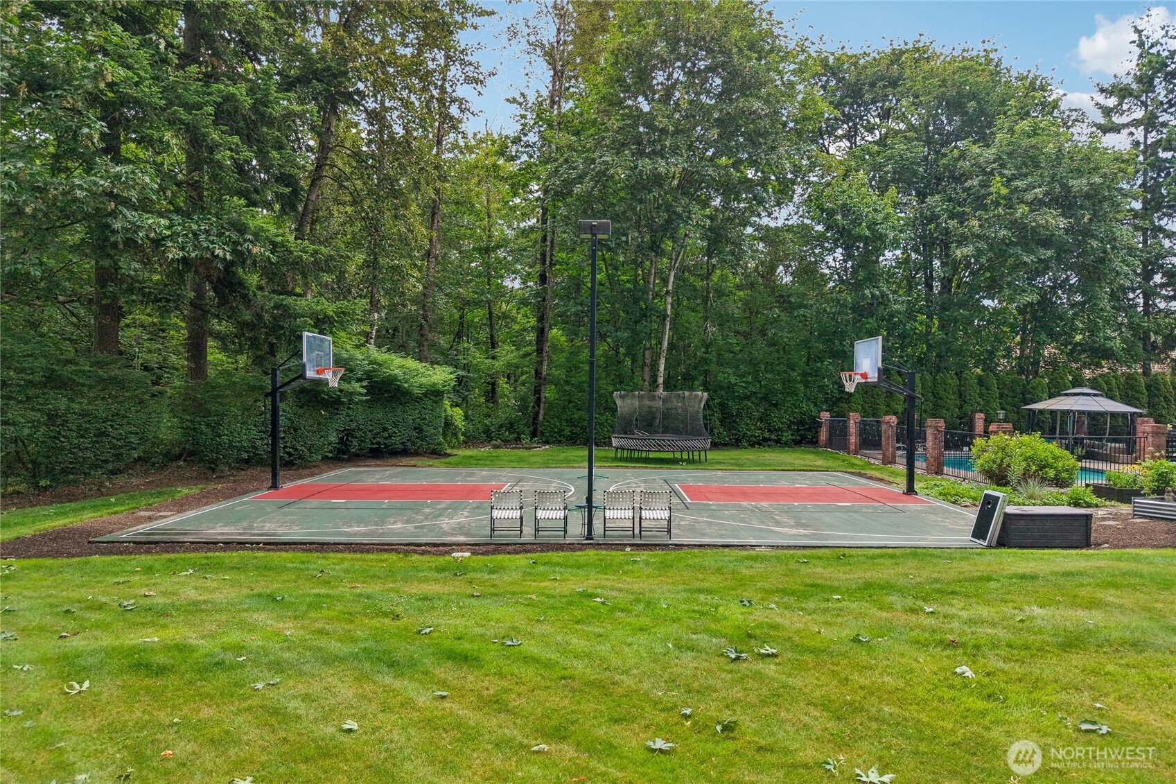 Pickle Ball anyone? This sport court is great for all outdoor games.