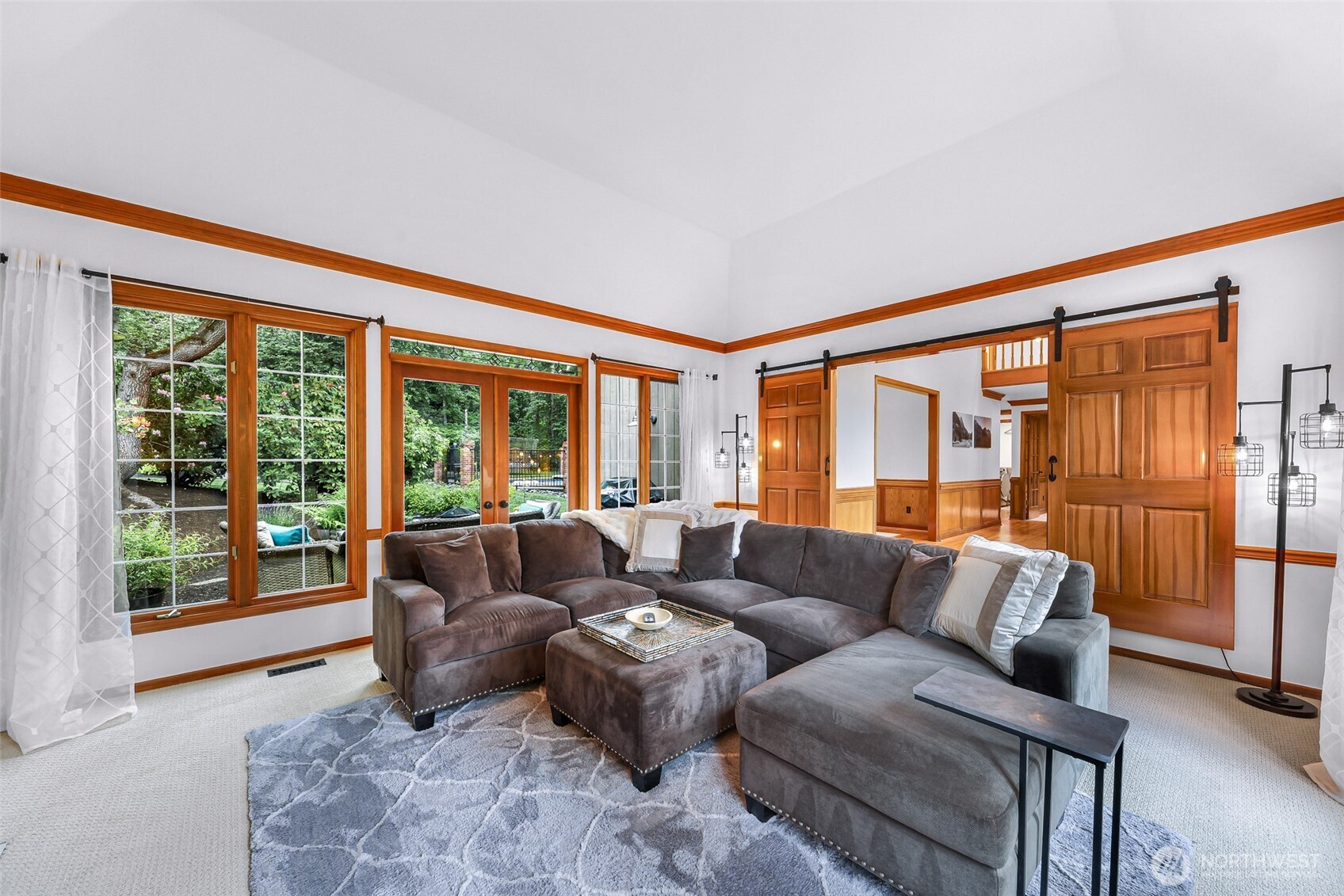 Living room or extra family room. Barn doors added for privacy and allows for multiple uses.