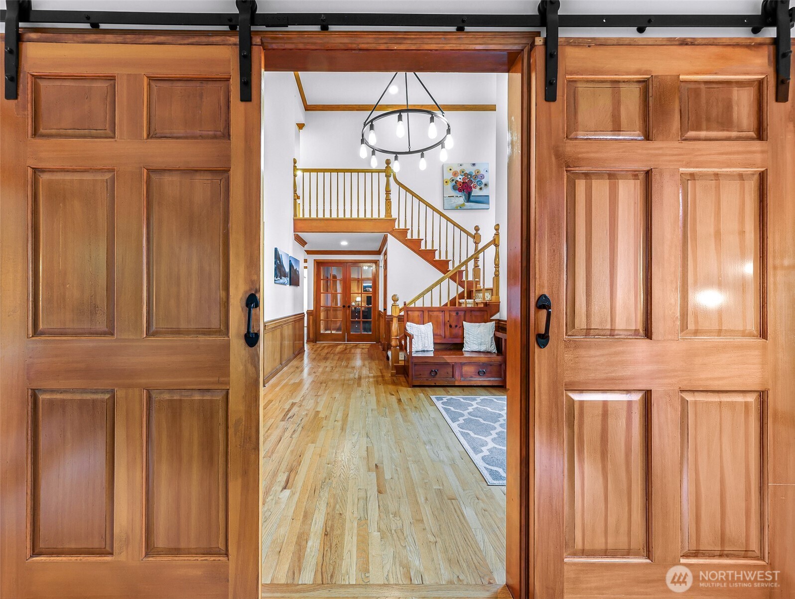 Newly installed barn doors.