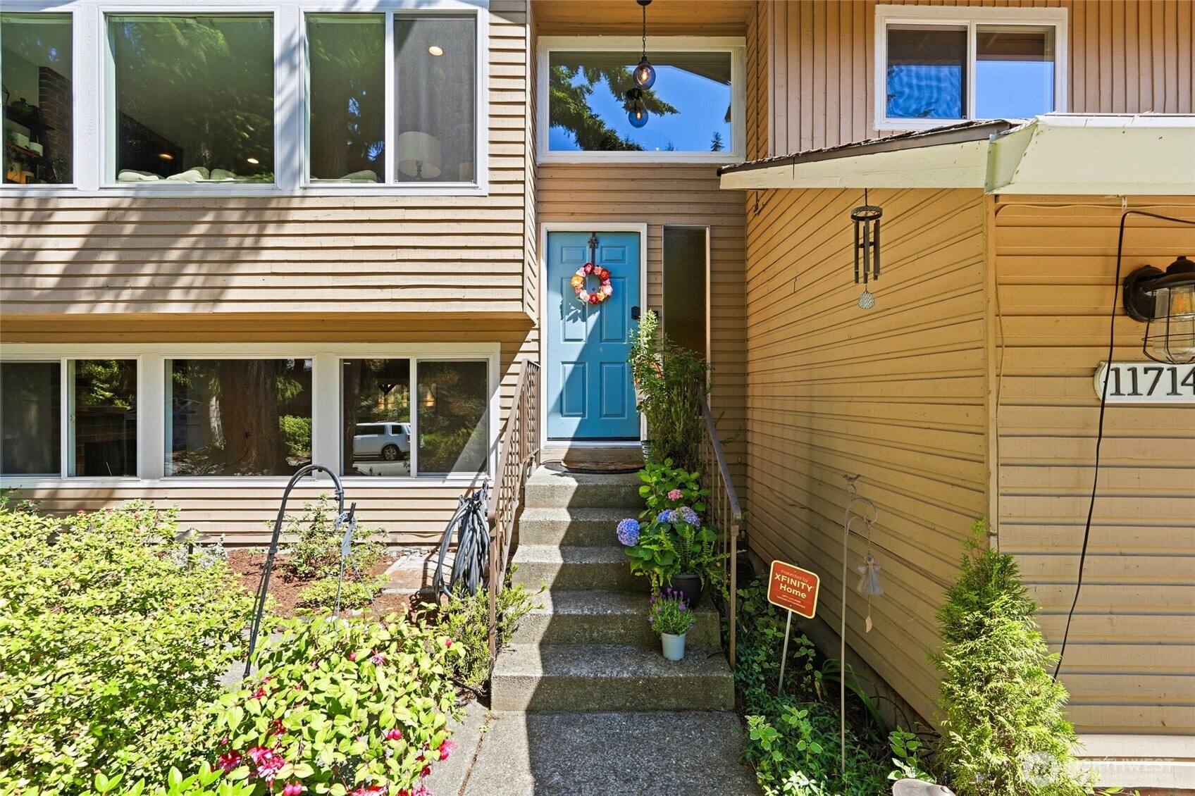 A pop of color as you enter the front door.