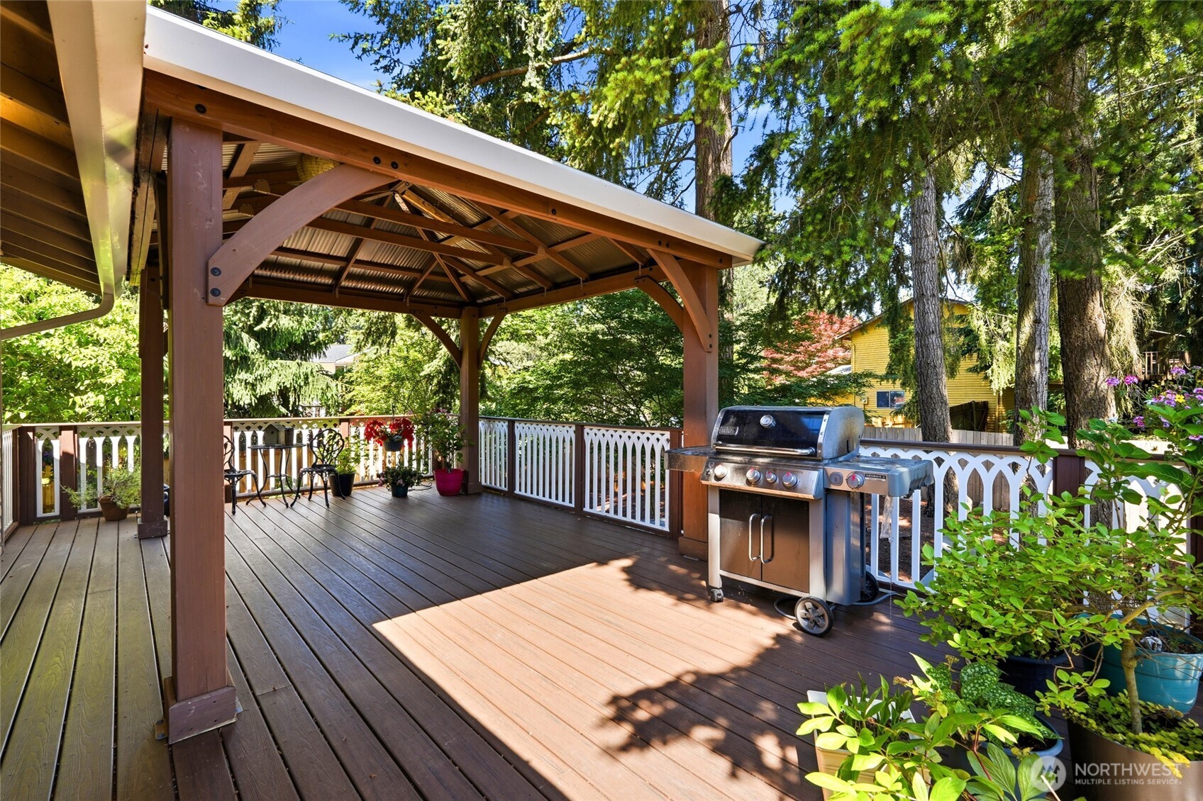 Updated all weather deck with covered space for year round entertainment.
