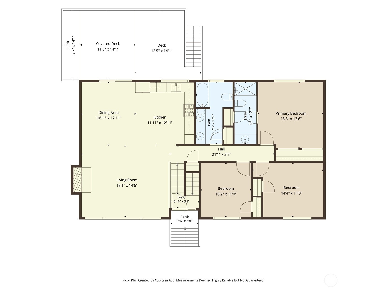 Upper level floor plan