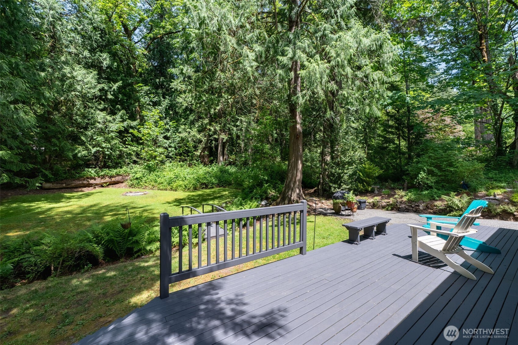 Can you keep yourself from not wanting to be out here all day long? This serene back yard houses, rabbits, deer, squirrels, all kinds of birds and even a bear or two once in a while! Get ready to enjoy the peace and quiet.