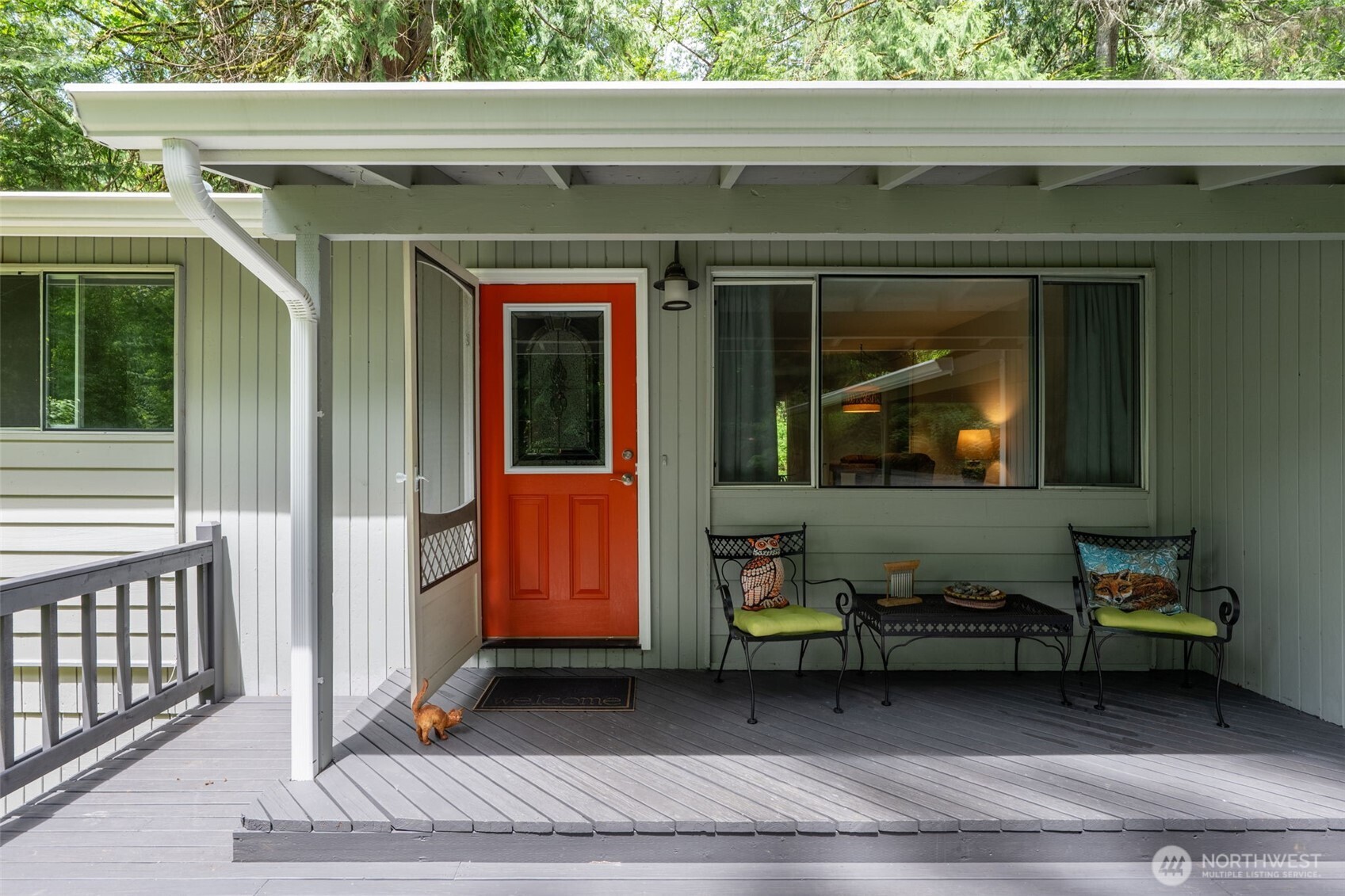 A very inviting welcome to friends and neighbors alike.