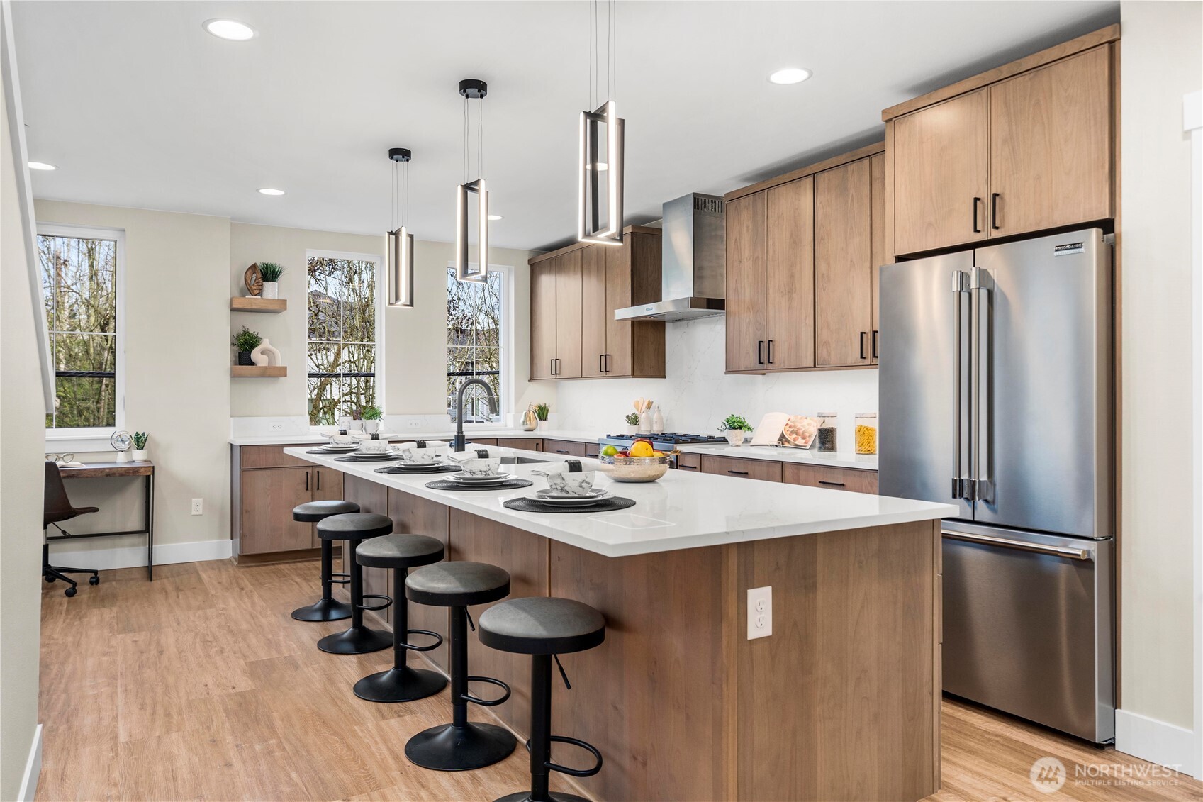 Kitchen with oversized island