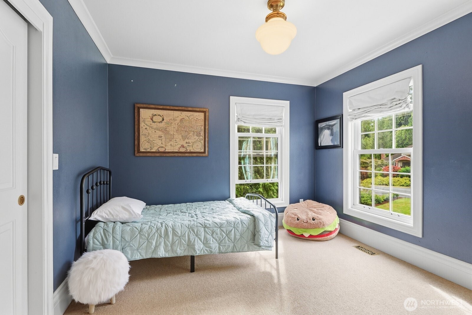 The other bedroom at the front of the upstairs.