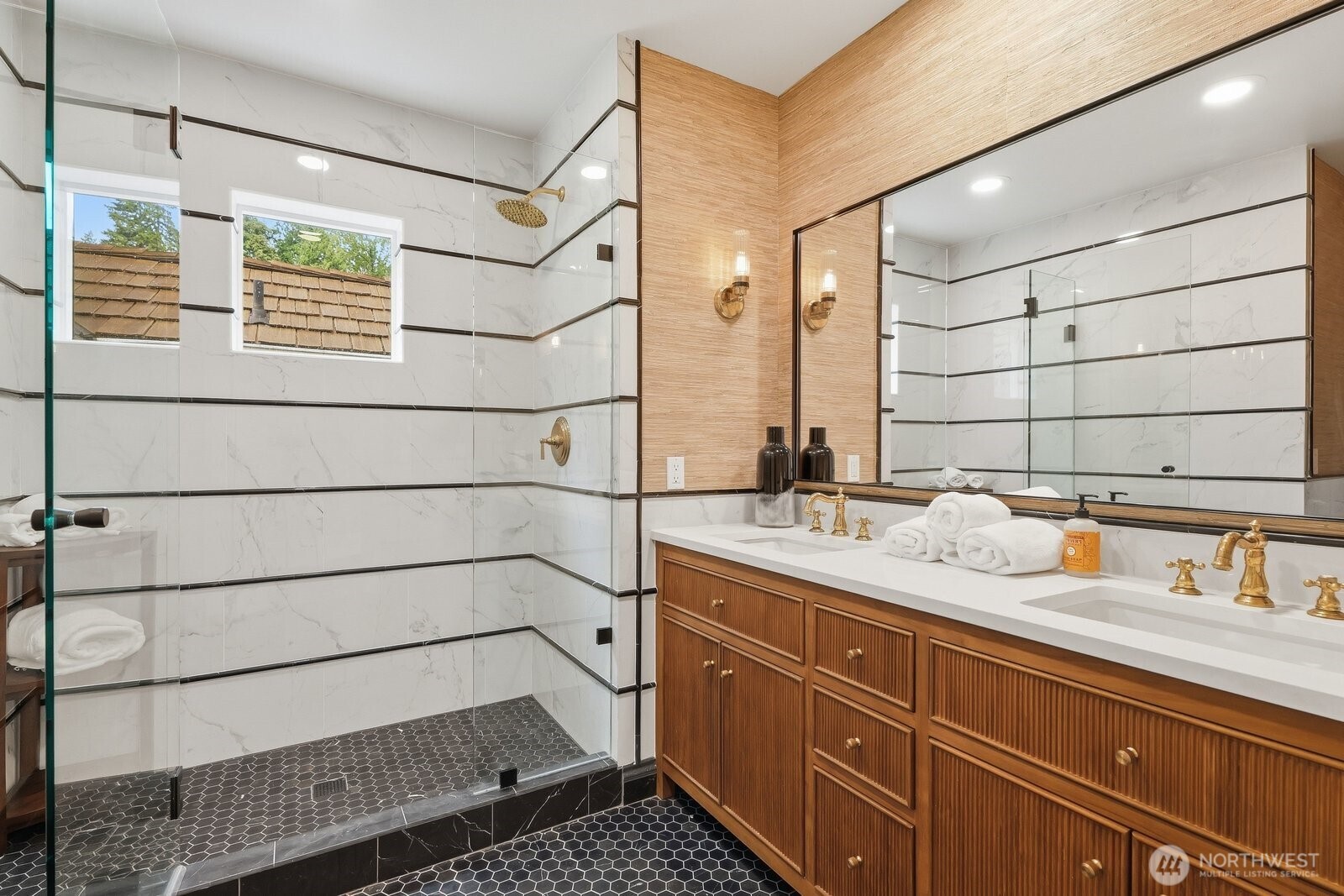 Another 3/4 bathroom remodeled in high style.