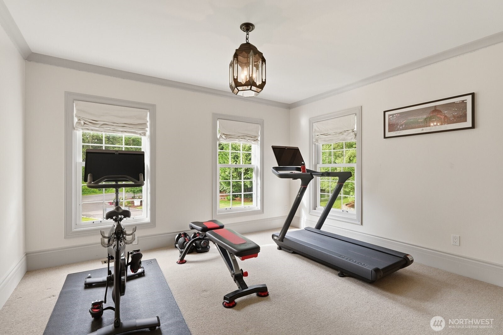 Another bedroom  upstairs being used as a gym.