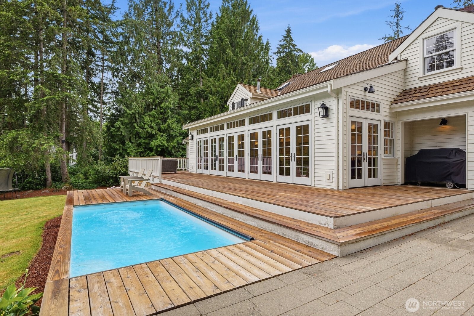With a heated swim spa.
