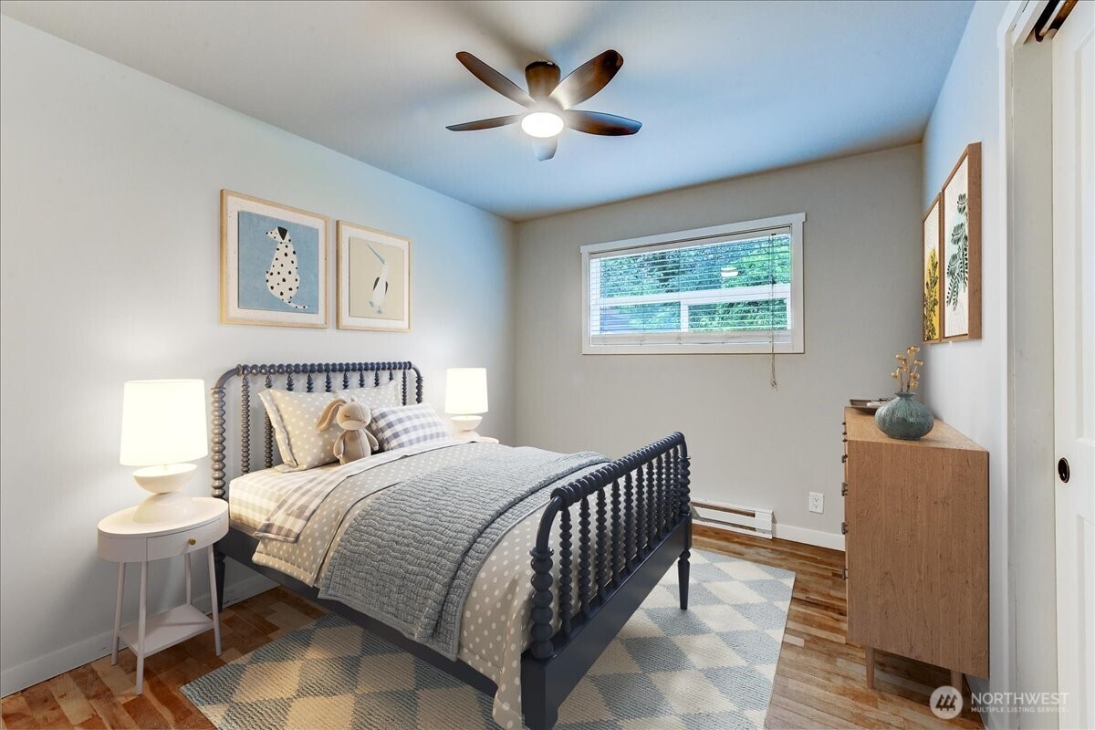 Virtually staged bedroom 2