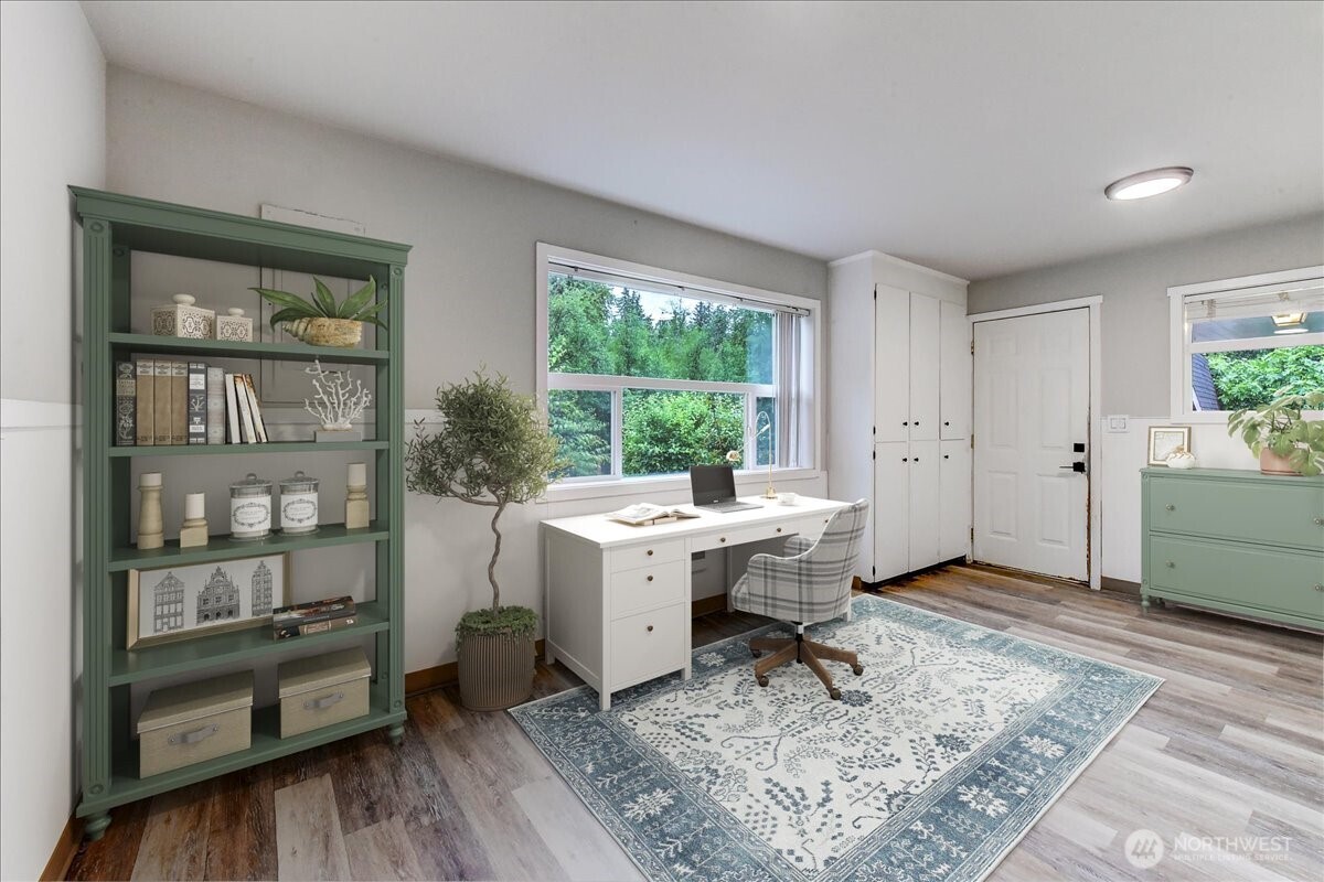 Virtually staged bedroom 3/office