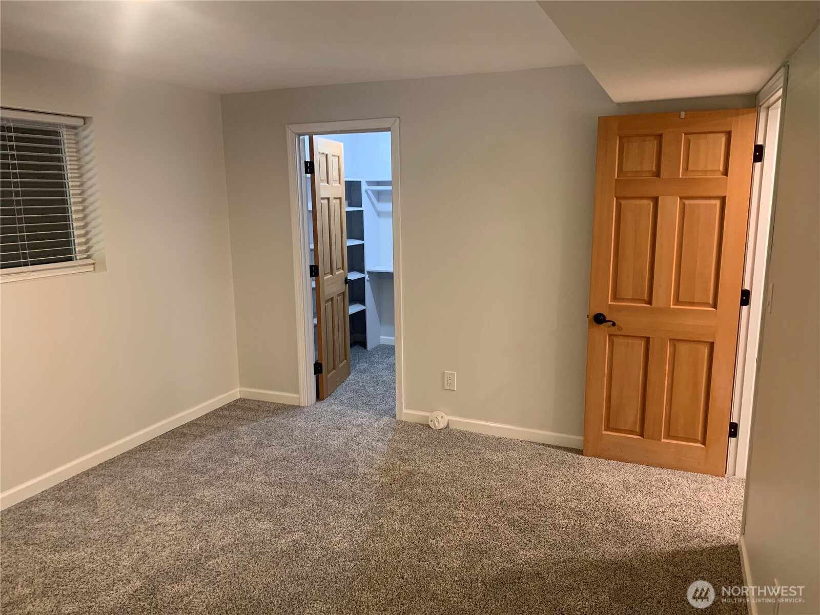 Lower primary bedroom and walk-in closet