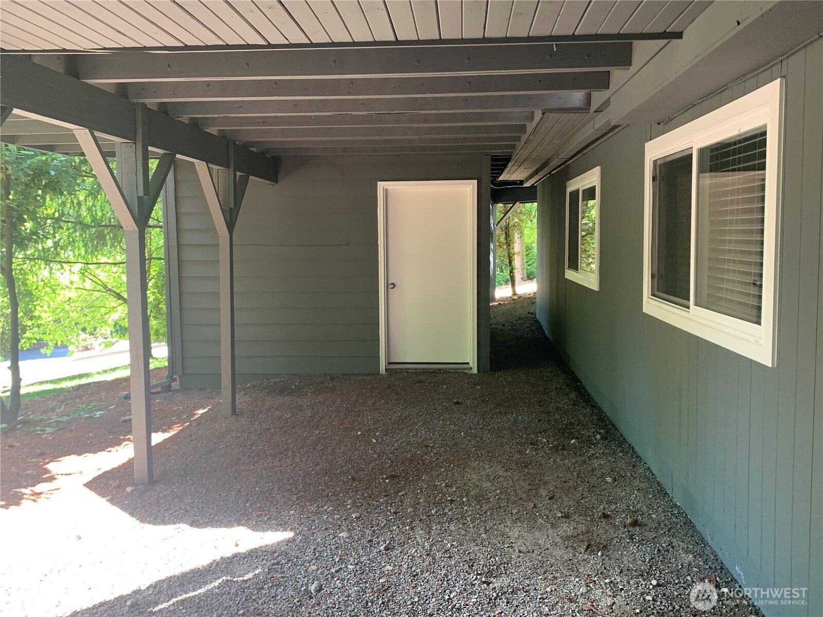 Lower covered area and shed
