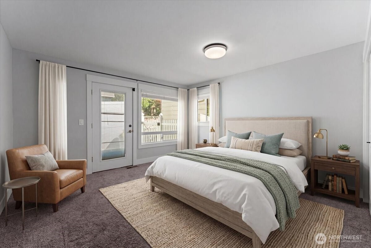 Virtually Staged Primary Bedroom