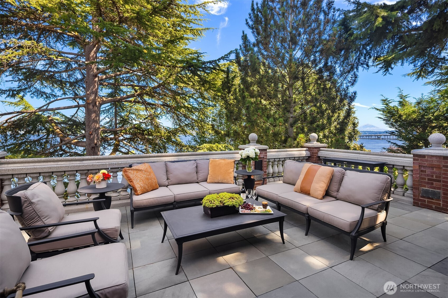 Outside the main level living room enjoy plenty of room for guests and family alike to enjoy days and evenings outside.