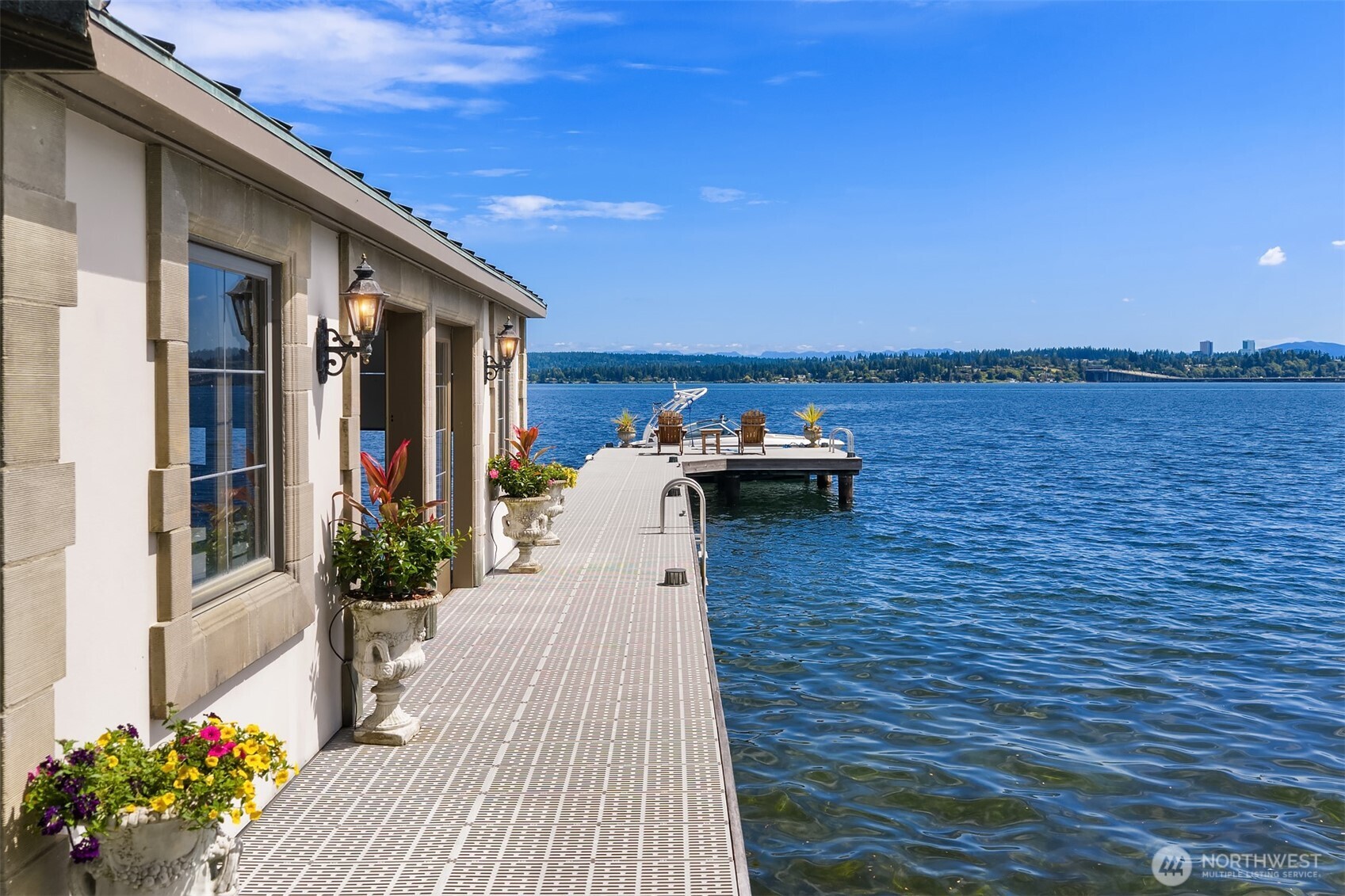 The boathouse and dock embodies the irreplaceable lakefront playground.