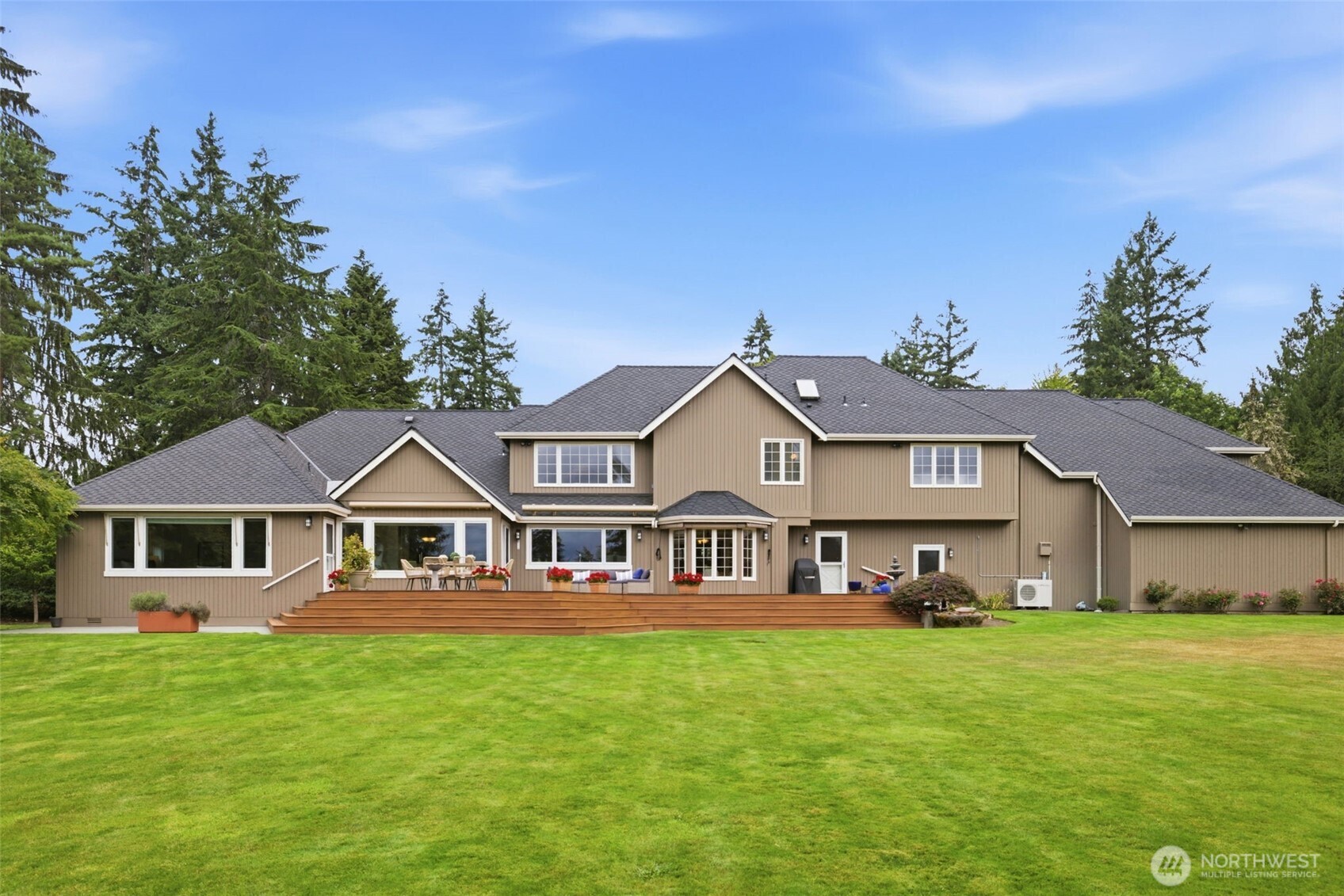 Back of Main home from the landscaped yard