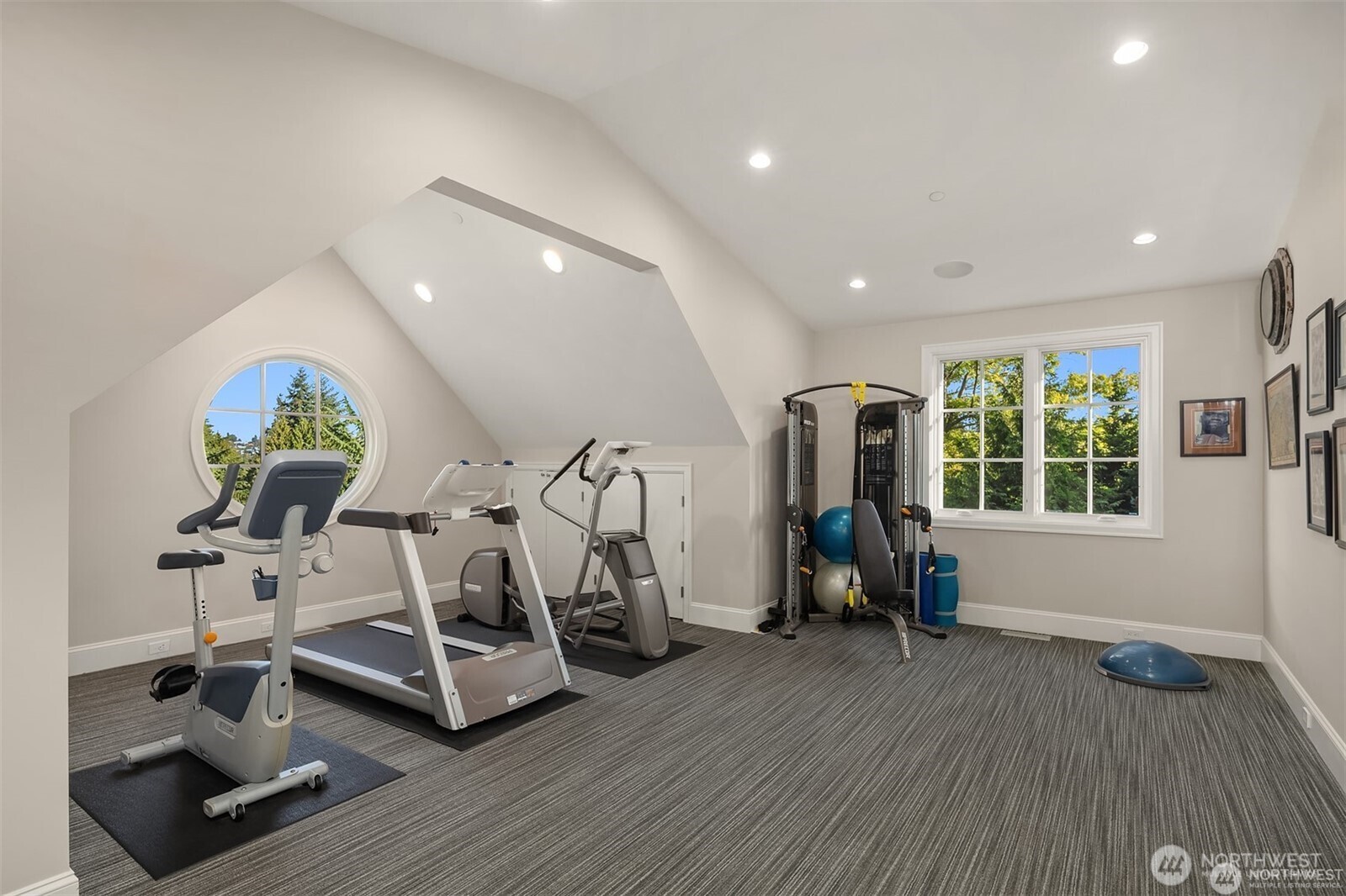 A home gym and spa bath complete the additional home amenities.