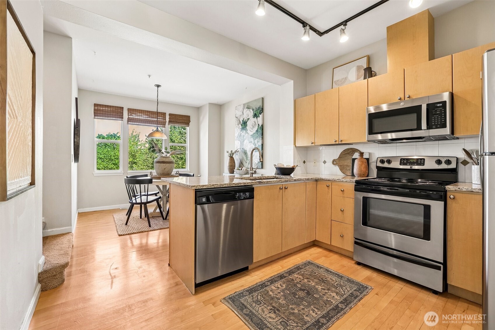 Open kitchen.