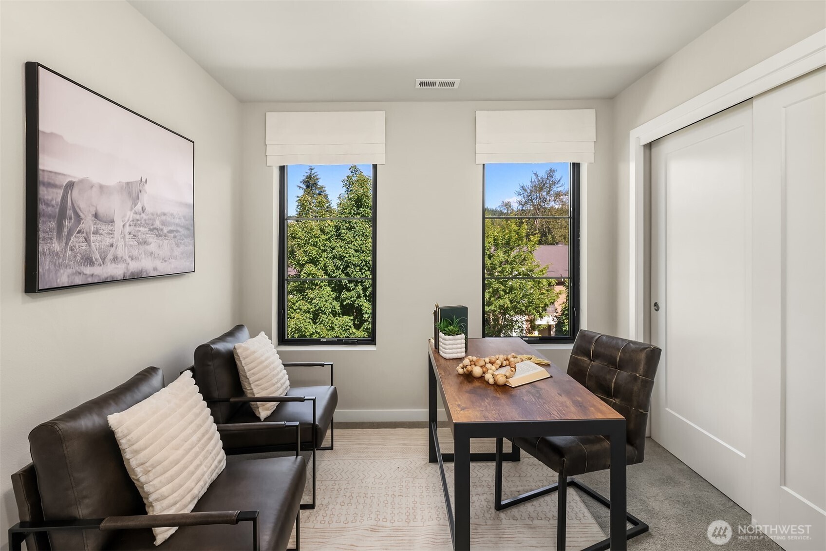 #4 bedroom upstairs - staged as a home office
